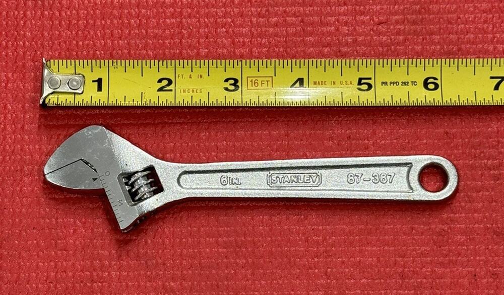Vintage Stanley Tools 87-367, 150MM 6in Adjustable Wrench
